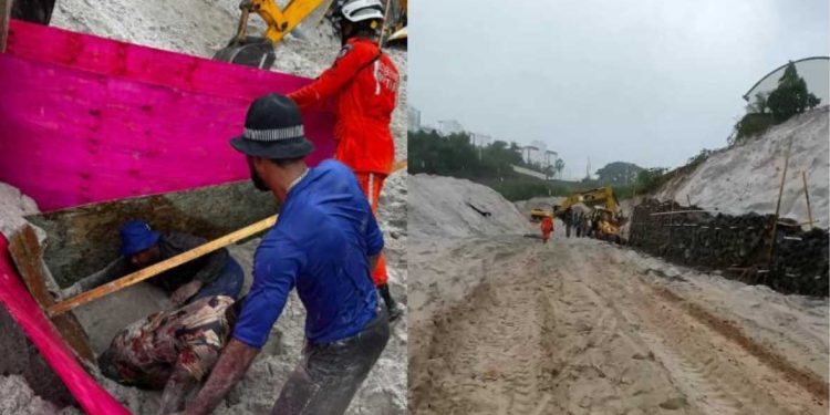 Homem fica soterrado em obra após deslizamento de terra na capital baiana