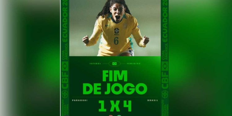 Brasil goleia o Paraguai por 4 a 1 e avança às semifinais da Copa América Feminina