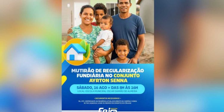 Feira de Santana realiza mutirão para regularização fundiária no Conjunto Ayrton Senna