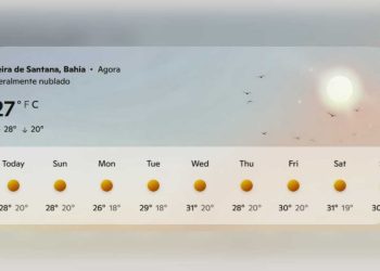 Expofeira 2025: previsão indica noites frias e chuva leve em Feira de Santana