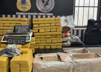 Polícia apreende 212 kg de maconha e prende homem em flagrante no bairro Mangabeira, em Feira de Santana