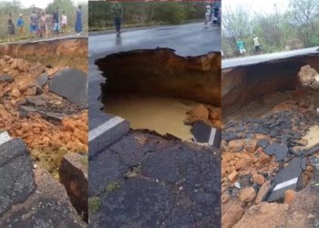 BR-116 é totalmente liberada após obras emergenciais do Dnit em trecho que desabou por causa das chuvas na Bahia