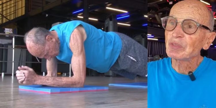 Aos 79 anos, idoso de Feira de Santana faz prancha por 1 hora e 1 minuto e mira 2 horas