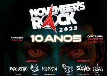 Novembers Rock celebra 10 anos em Feira de Santana com festival beneficente nos dias 15 e 16