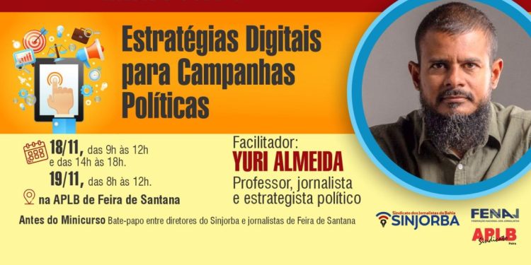 Sinjorba promove minicurso gratuito sobre estratégias digitais para campanhas políticas em Feira de Santana