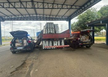 Forças federais interceptam carregamento de drogas na BR-116, em Feira de Santana