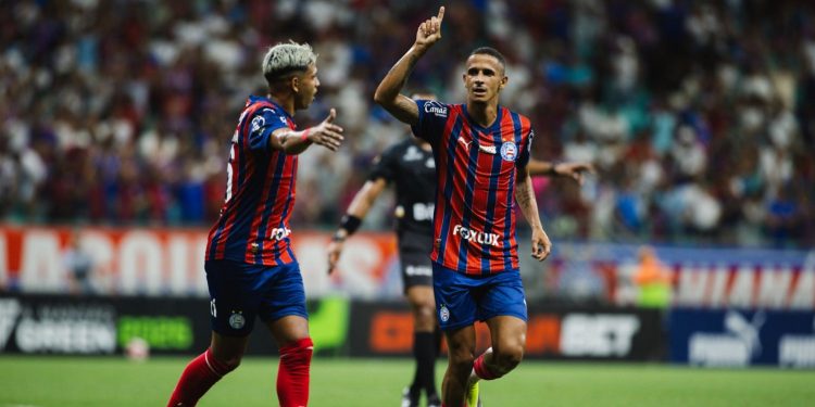 Bahia dá show na Fonte Nova e atropela o Barcelona de Ilhéus pelo Baianão