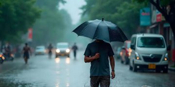 Bahia entra em alerta laranja por temporais: chuva forte, ventos e granizo até quarta